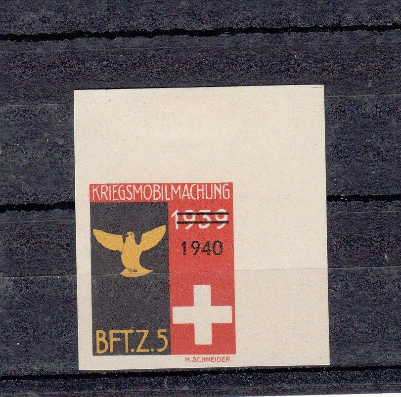Alle Briefmarken: Brieftaubendienst 8/2* Bft.Z.5 Kat.50.- – Gebraucht aus Herrliberg von Lfrifda