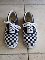 VANS CANVAS ERA CHECKERBOARD SNEAKERS BLEU MARIN 38.5