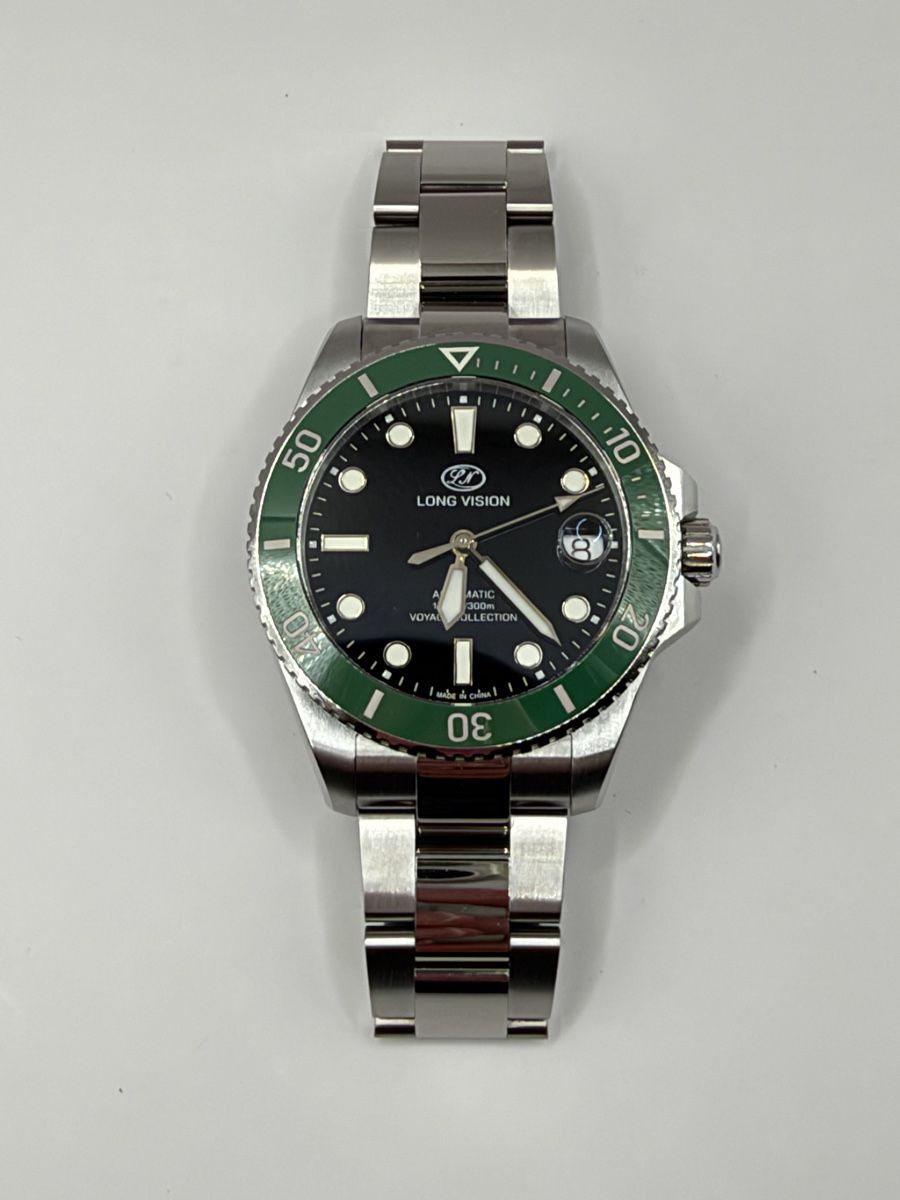 Orologi: Long Vision 37 mm Green Ceramic automatic watch – Nuovo e nell'imballaggio originale da Genève venduto da Resko 3