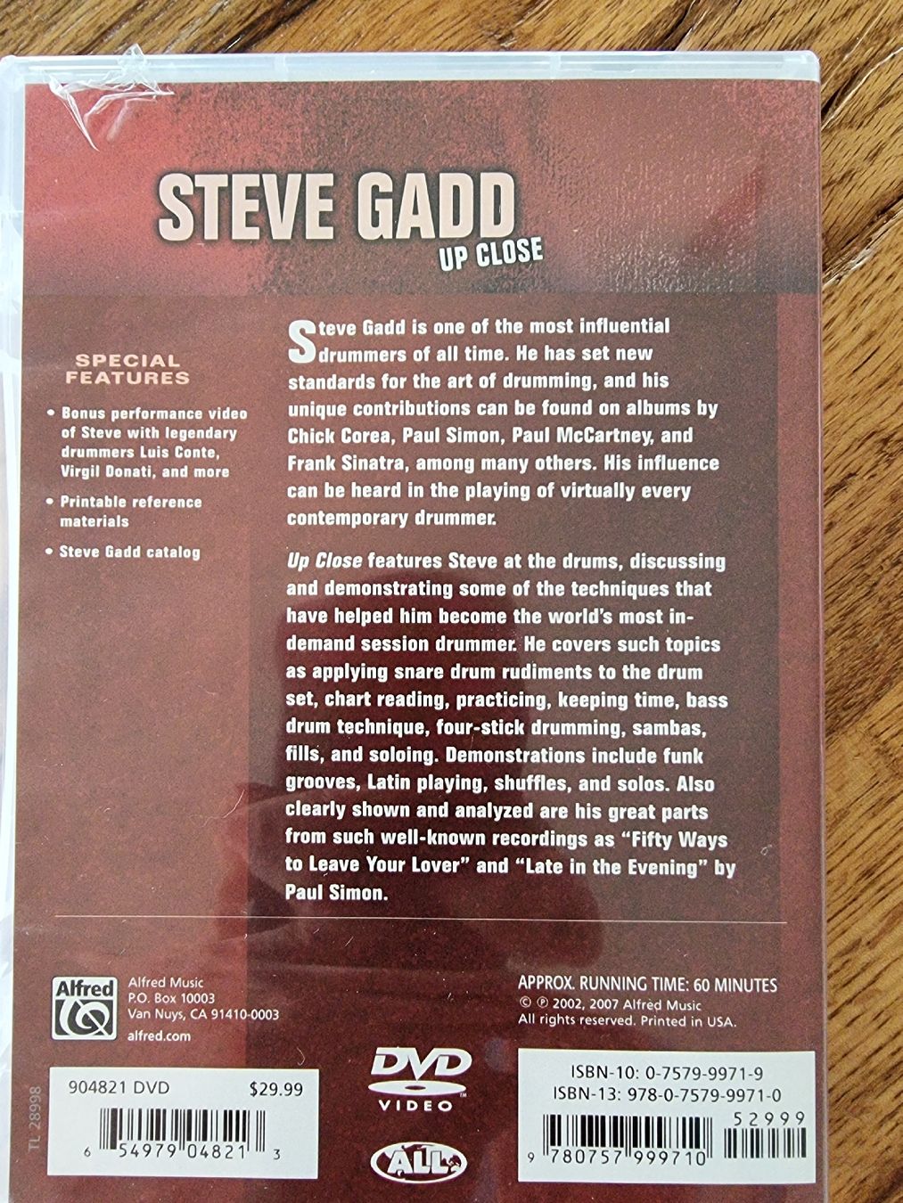 Strumenti musicali: STEVE GADD UP CLOSE SCHLAGZEUG DVD – Nuovo (secondo la descrizione) da Zofingen venduto da Tinpan 2