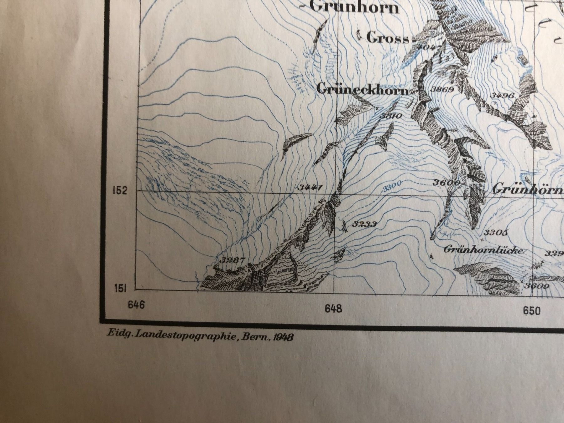 Landkarten & Atlanten: Kraftwerke Oberhasli. Übersichtskarte. 1948 – Gebraucht aus Zürich von allp 2