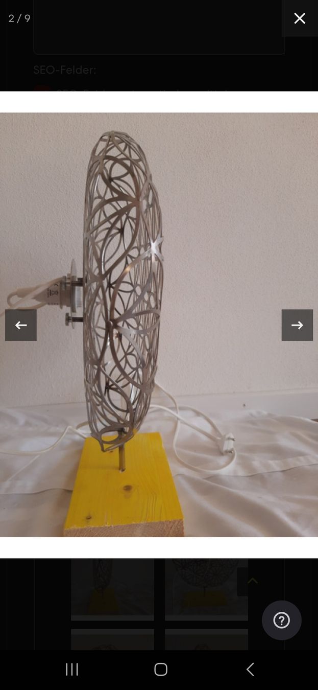 Lampade: Tischlampe Blume des Lebens – Nuovo e nell'imballaggio originale da Entlebuch venduto da Nefeschlicht 1