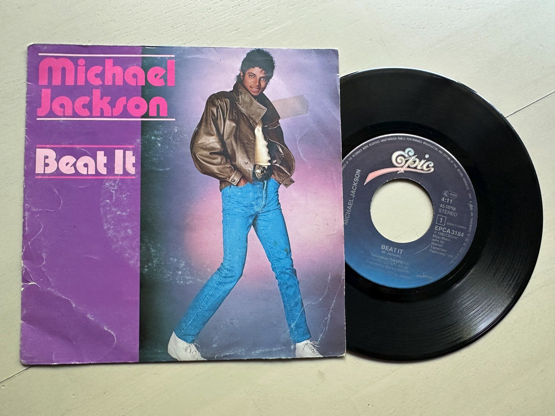Dischi in vinile: MICHAEL JACKSON tolle Single Kult Hit Beat it 80's Top – Usato da Basel venduto da Partridge