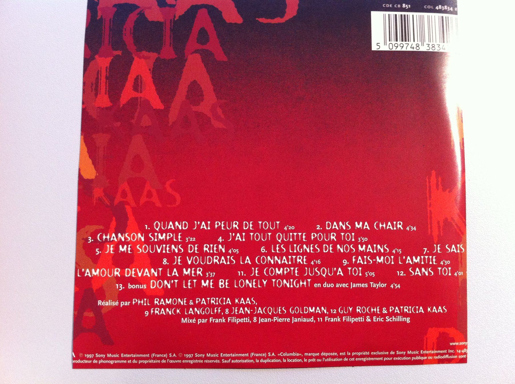 CDs: CD Patricia Kaas – Gebraucht aus Brunnen von Artemis53 2