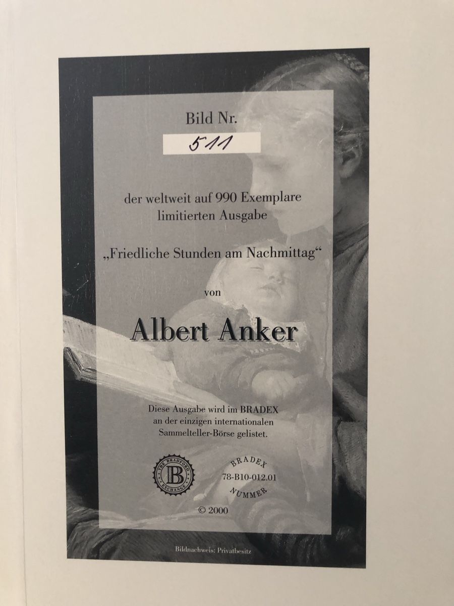 Foto & Immagini: Albert Anker Keramik Bild – Usato da Regensdorf venduto da Jatta 1