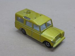 Modellauto Matchbox Land Rover Safari gelb
