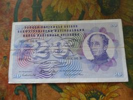 SUISSE  20  Francs  1974  (5421)  Billet