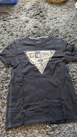 T-Shirt GUESS Grösse L blau/schwarz