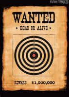 Wanted Zielscheibe 10 stk.