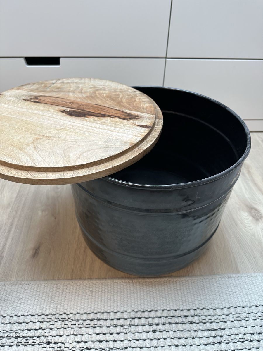 Tavoli: Beistelltisch - Metall mit Holzdeckel – Usato da Hägendorf venduto da neon09 2