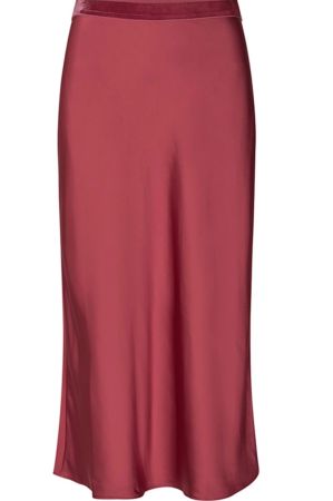Mos Mosh Satin Midirock Gr. 34 rot Himbeere Rock