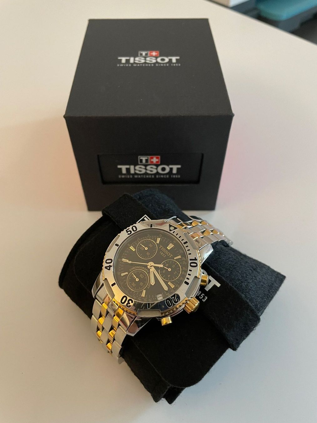 Tissot Orologi: Tissot Chronograph Bicolor Gold/Silber – Usato da Lengnau BE venduto da mar_fcb8