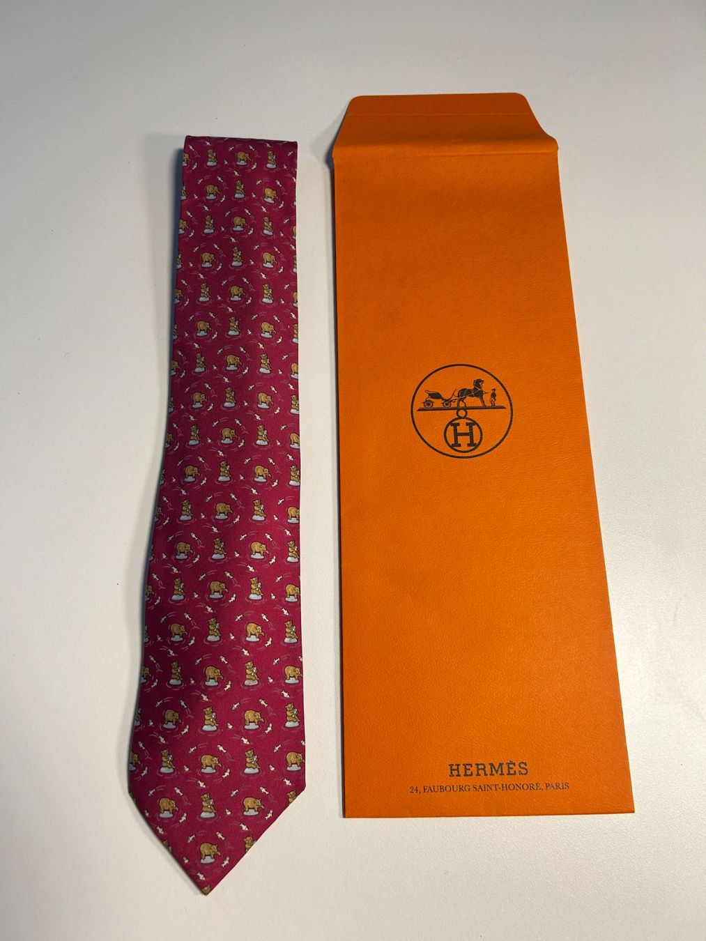 Hermès Cravatte: Hermès Bären Krawatte – Nuovo (secondo la descrizione) da Bern venduto da kurtikobolt74