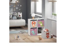 Faltbox - Löwe Krokodil - 30x30x30cm - Kinderregal - Box