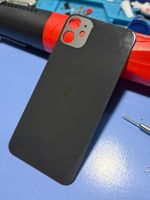 VITRE ARRIÈRE IPHONE 11 Noir (AVEC LOGO)