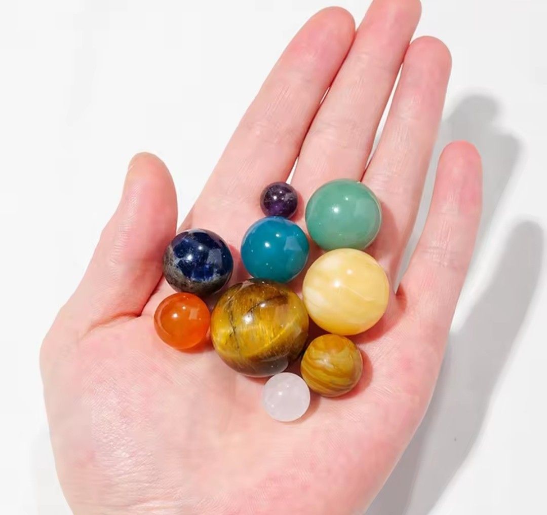 Pietre preziose: 9 planetes en pierres naturel – Nuovo e nell'imballaggio originale da Vernier venduto da 19pigments 1