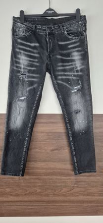 Dsquared2 Jeans schwarz Distressed Look Grösse 50