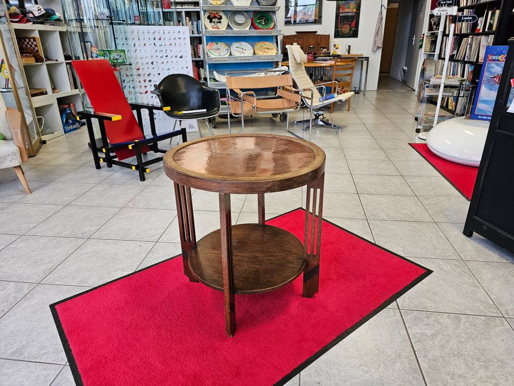 Antik Art-Deco Rauchertisch, Smoking-Table, Kupfer-Holztisch | Kaufen ...