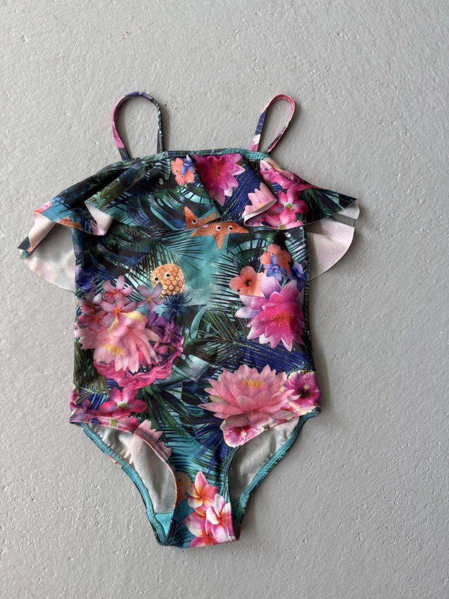 Costumi da bagno & Bikini: Badeanzug mit Blumenmuster Gr. 98/104 – Nuovo (secondo la descrizione) da Hochwald venduto da cermit01