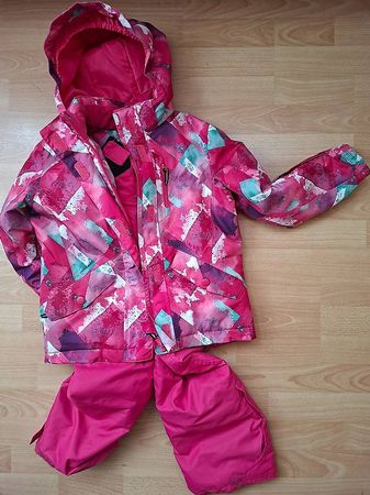Mädchen Skianzug (Jacke + Hose) gefüttert, Grösse: 122/128