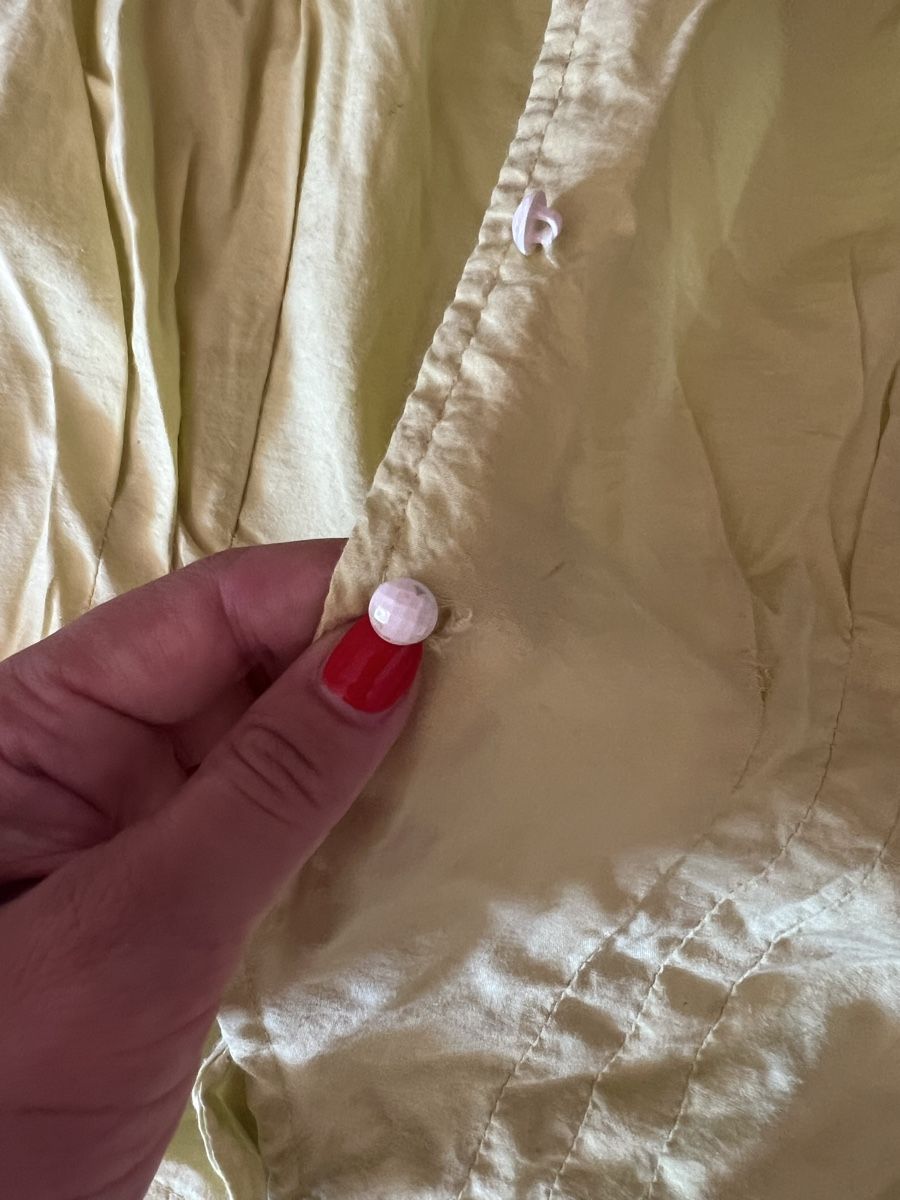 Camicette: Sommerbluse, hellgelb mit Spitze, Grösse 36 – Usato da Altstätten SG venduto da melody- 1