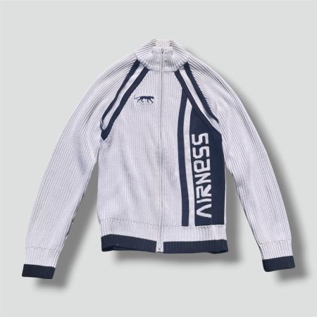 Airness streetwear 00s knitted zip jacket strickjacke cardig