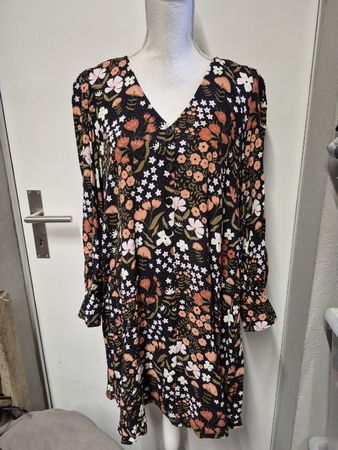 Viskose Kleid Des Petits Hauts, Gr.T3 (M)💐 Blumenmuster