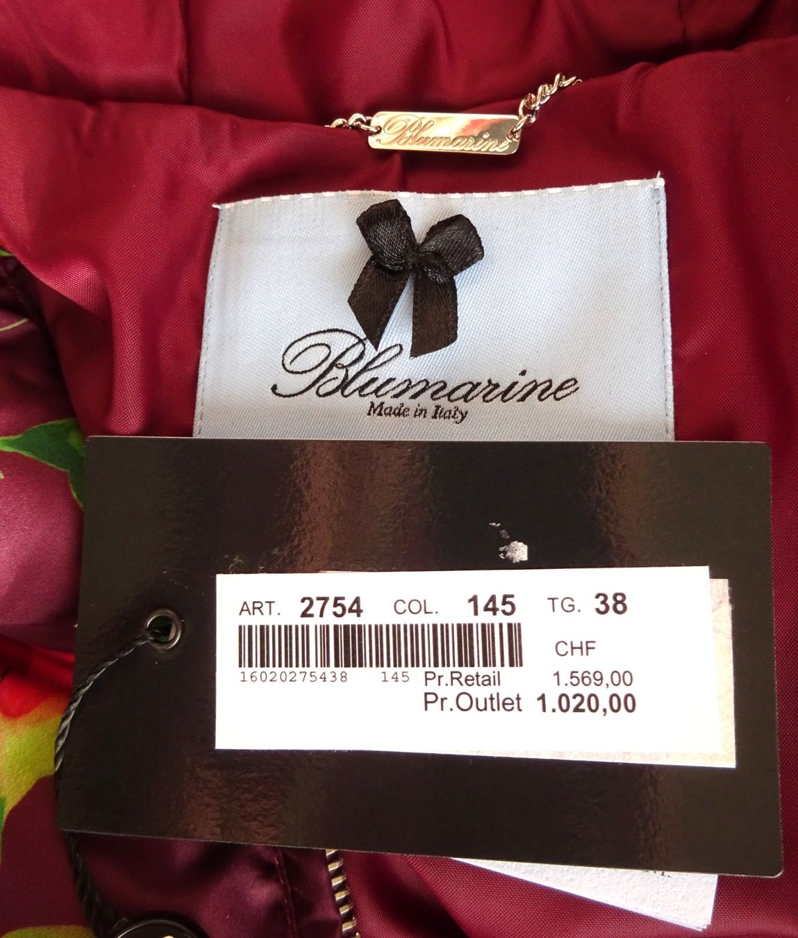 Vestes: BLUMARINE BELLISSIMO e COMODO piumino taglia : 38 IT – Neuf avec emballage d'origine à Bissone par vis_lpp9 2