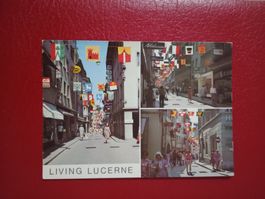 Luzern Altstadt mehrbildrig festlich beflaggt