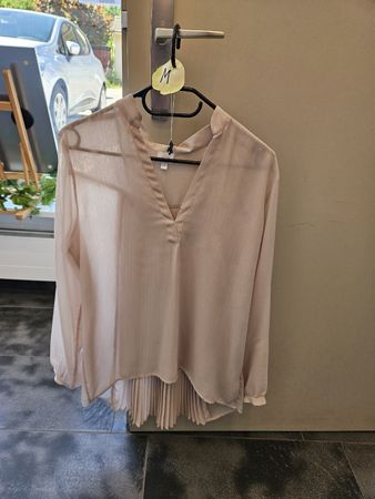 Alba Moda Bluse Gr. 38 beige/ creme falten detail 