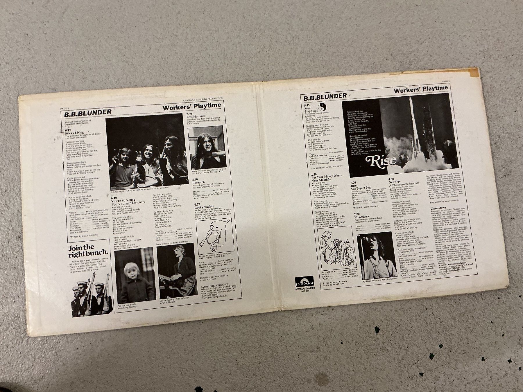 Dischi in vinile: B.B. Blunder LP - Workers' Playtime (VG+) – Usato da Winterthur venduto da Tumko-Vinyl 1