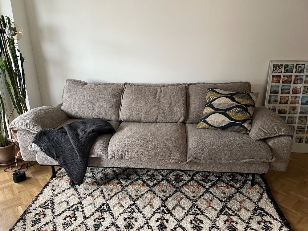 HKliving Retro Sofa: 3 Sitzer, Teddy, stone (Gebraucht) in Gossau für ...
