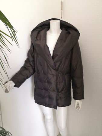 🤩ZARA DAUNEN-JACKE BRAUN MIT GROSSEM KRAGEN
