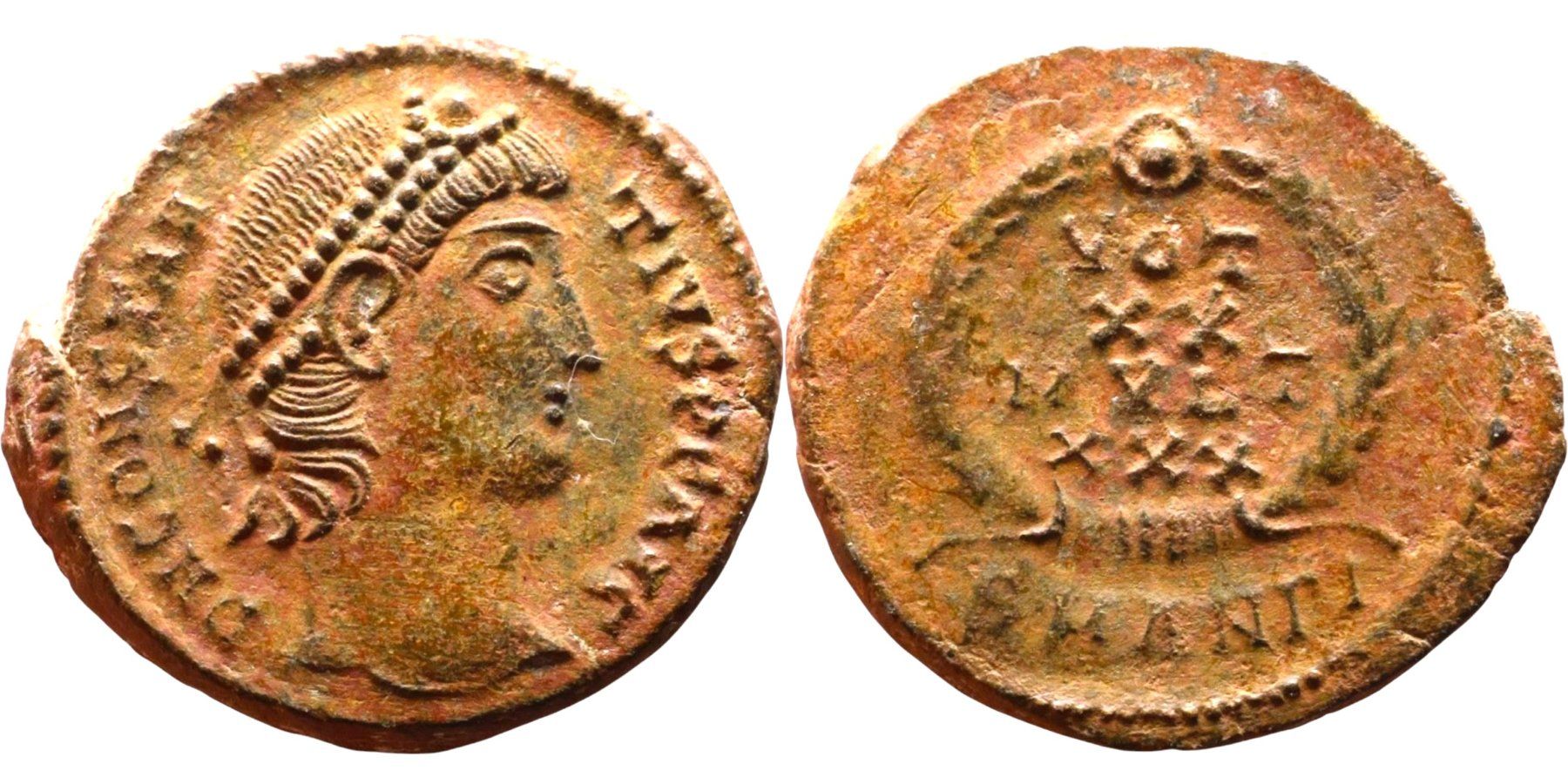 Tutti le monete: CONSTANTIUS II bronze nummus (337-361 AD) – Usato da La Sarraz venduto da classicworldcoins