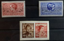PJ Blockausschnitte 1937 + 1941 postfrisch (**), SBK 90 Fr.