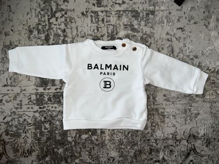 Balmain Paris White Baby Sweatshirt 9/12