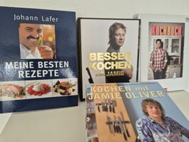 Set Kochbücher, Jamie Oliver, Tim Mälzer, J. Lafer, wie neu