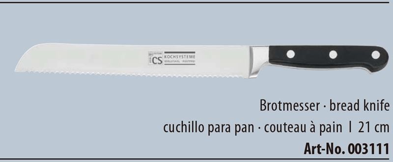 Coltelli da cucina: Messer PREMIUM Brotmesser – Nuovo e nell'imballaggio originale da Wettingen venduto da kochshop 1