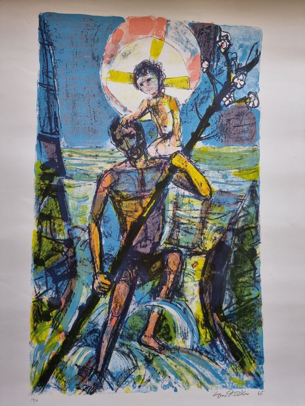 Grafica & Litografie: HANS STOCKER LITHOGRAPHIE SIGNIERT NUMMERIERT – Usato da Gersau venduto da grafik-kunst 1