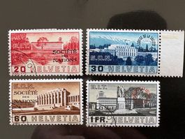 Société des Nations, Gebäude des Völkerbundes, 4 Werte,