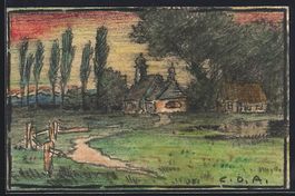 Handgemalt sign. Carl O. Arends: Kapelle