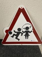 Tafel Achtung Spielende Kinder
