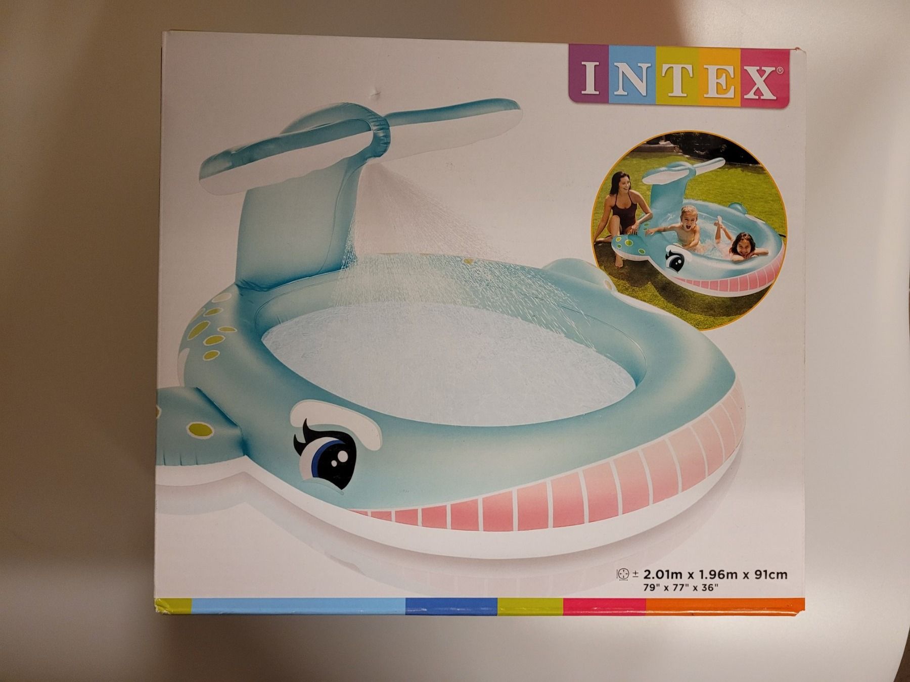 Intex Schwimmbad: Kinderpool Whale Mit Wassersprüher  Intex – Neu und originalverpackt aus Oberuzwil von aseinkaufswelt