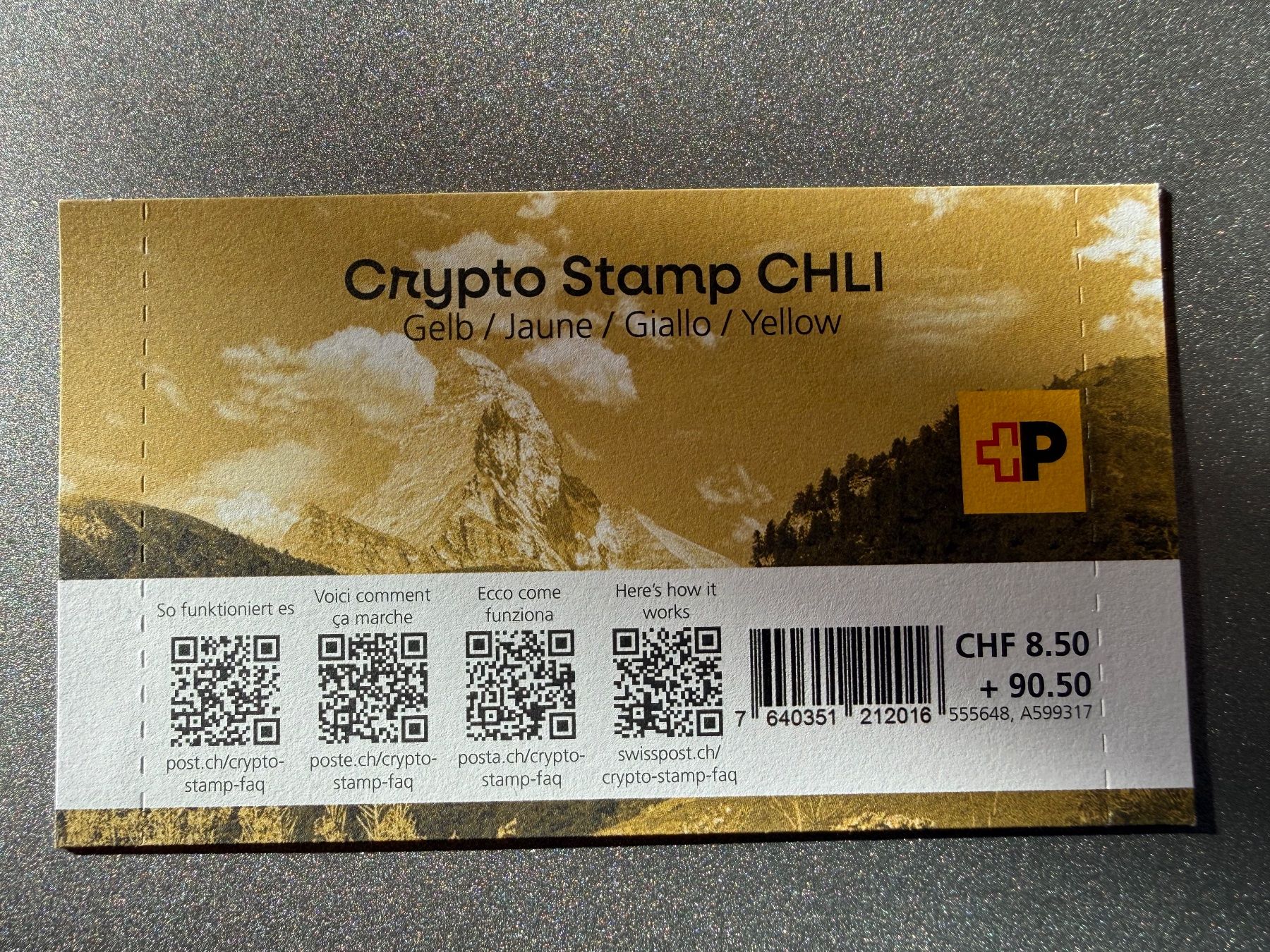 Tutti i francobolli: Swiss Krypto "Chli" gelb ID3, ungeöffnet – Nuovo e nell'imballaggio originale da Lungern venduto da Jopae