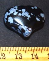 Deko – Heilsteine –R-129- Schneefl. Obsidian Herz–25x20x12mm
