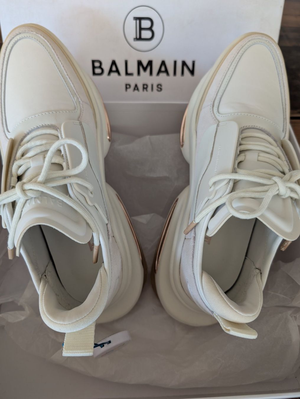 Balmain Scarpe da donna: BALMAIN B-Bold Leather Sneaker, Gr. 40, neu – Nuovo (secondo la descrizione) da Ermatingen venduto da Hanni_und_Nanni 2