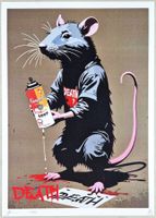 Death NYC Ltd Ed Pop Art Druck " Warhol Banksy Rat