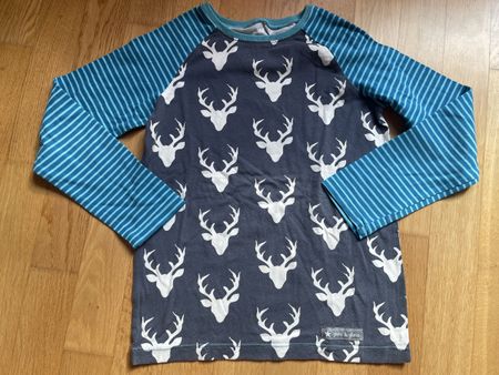 Unikat Langarmshirt Glanz & Gloria Hirschmuster Grösse 140