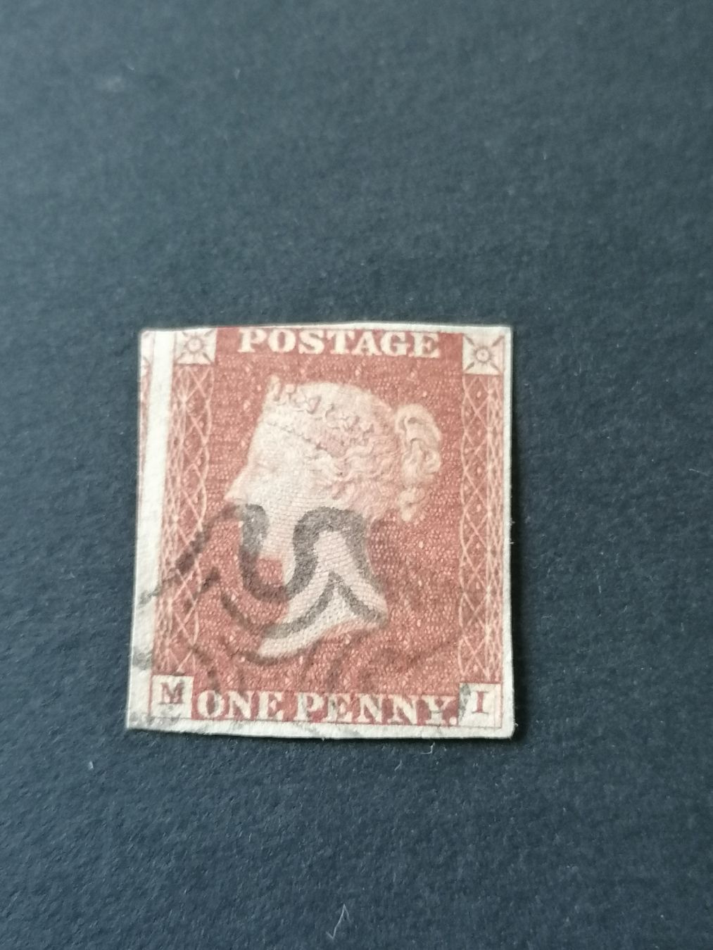 Alle Briefmarken: One Penny red 1841  – Gebraucht aus Happerswil von tschergi