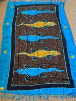 Schöner Sommer Wickelrock Strandtuch Blau 160cm x 110cm